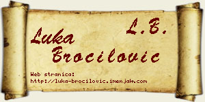 Luka Broćilović vizit kartica